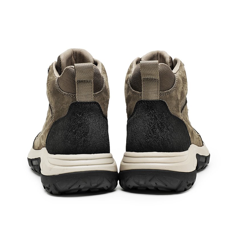 high quality wear-resistant pure leather casual boots for men new model safety rubber toe outdoor plush shoes fur 38-46 big size