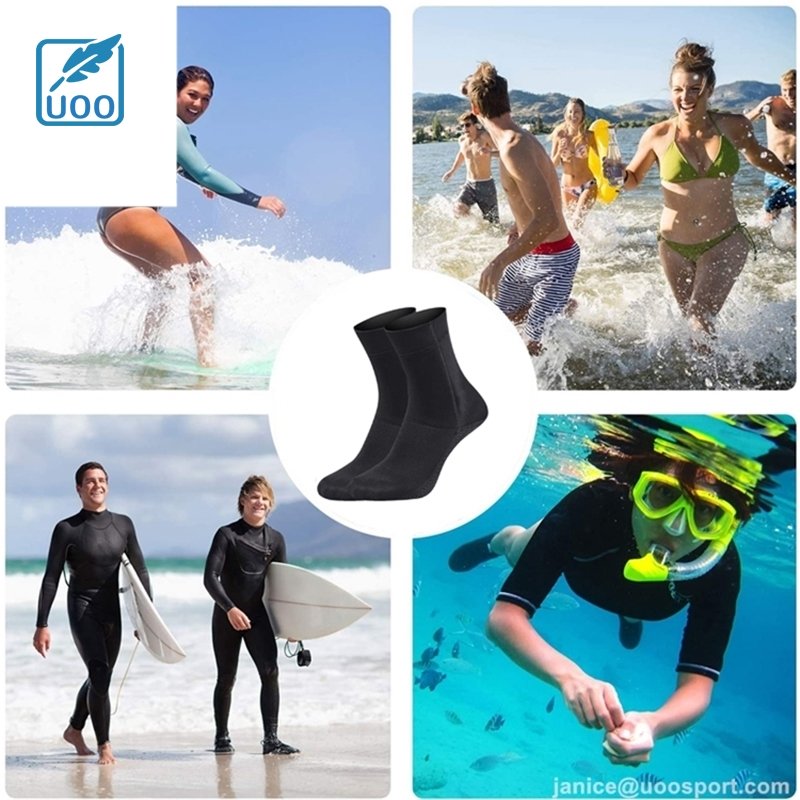 UOO Factory Price OEM High Quality Anti-slip Diving Socks 3mm Neoprene Beach Water Socks Anti Slip Wetsuit Boots