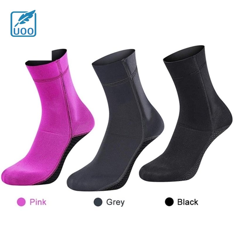 UOO Factory Price OEM High Quality Anti-slip Diving Socks 3mm Neoprene Beach Water Socks Anti Slip Wetsuit Boots