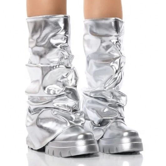 Fashion sliver ankle sneaker boots womens new design shoes