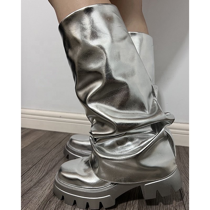 Fashion sliver ankle sneaker boots womens new design shoes