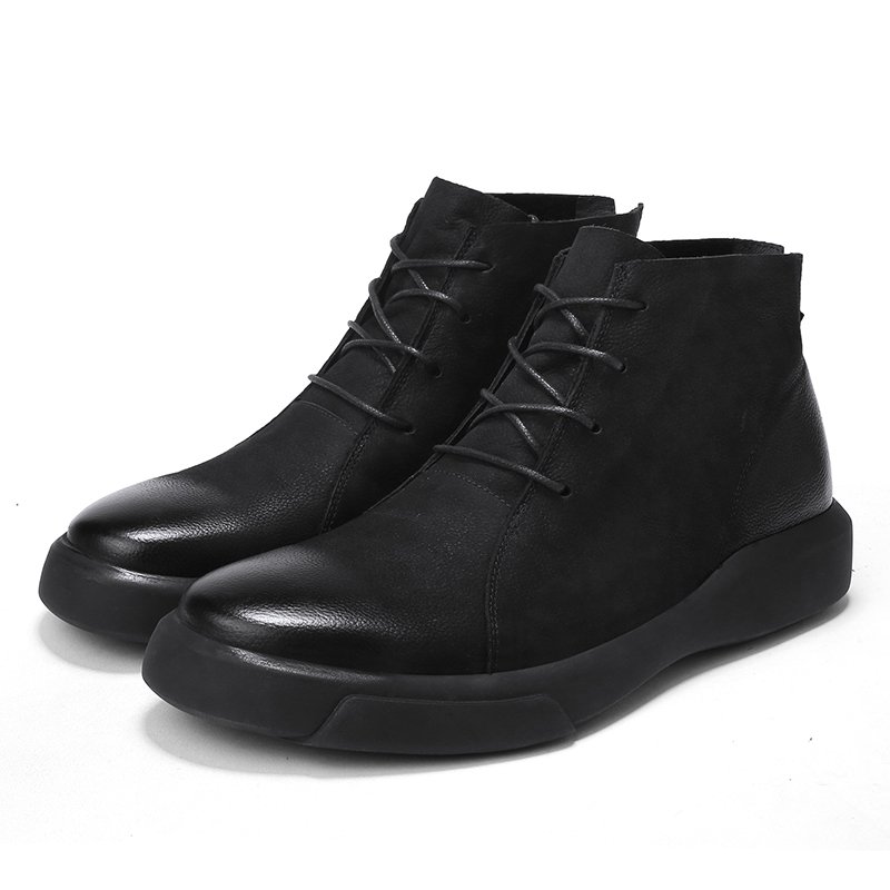custom new hightop casual shoes brown black work boots for mens size 38-47