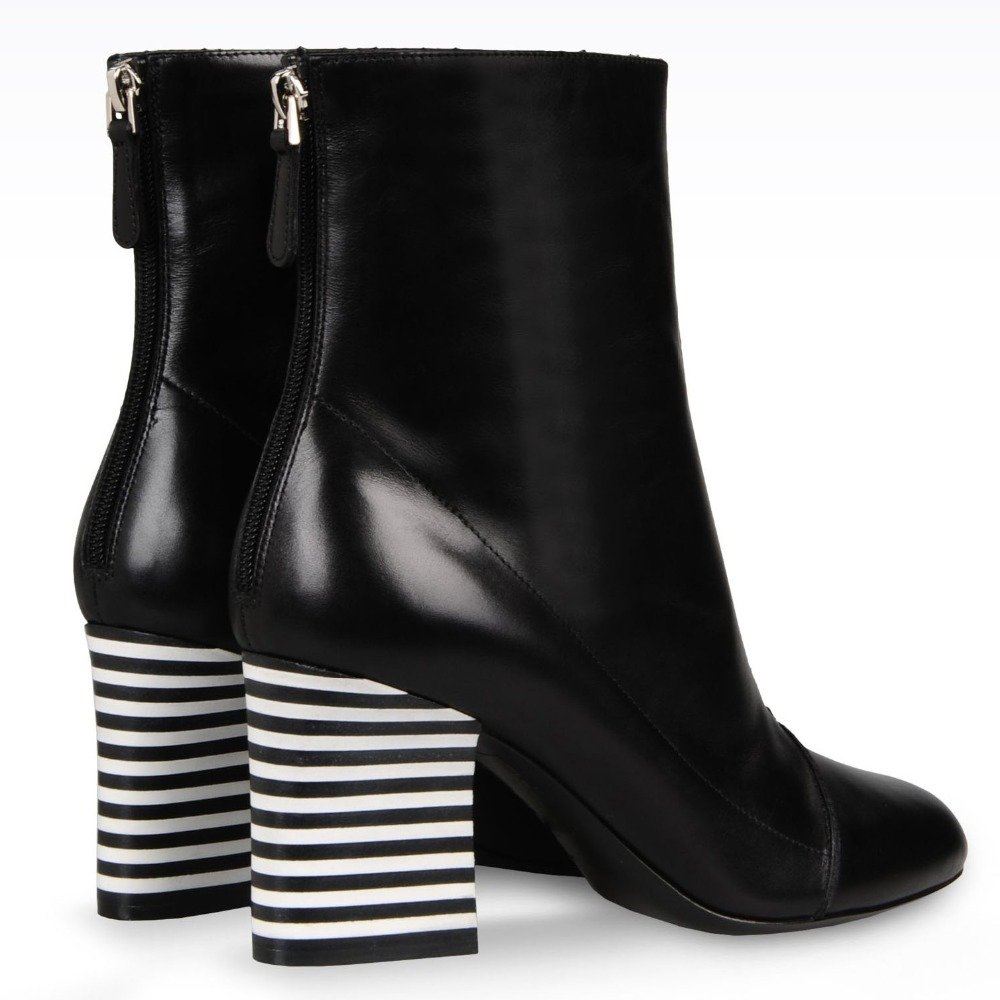 New designs for winter fashion made genuine leather shoes women ankle boot