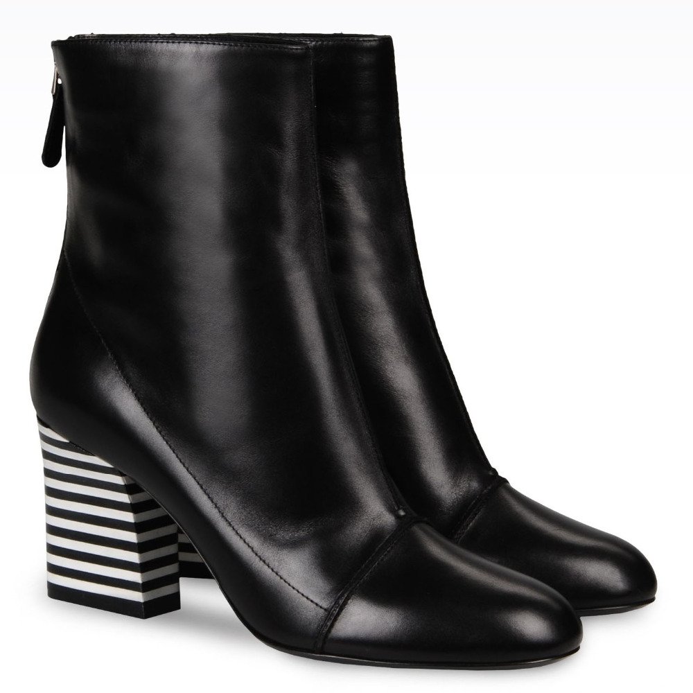 New designs for winter fashion made genuine leather shoes women ankle boot