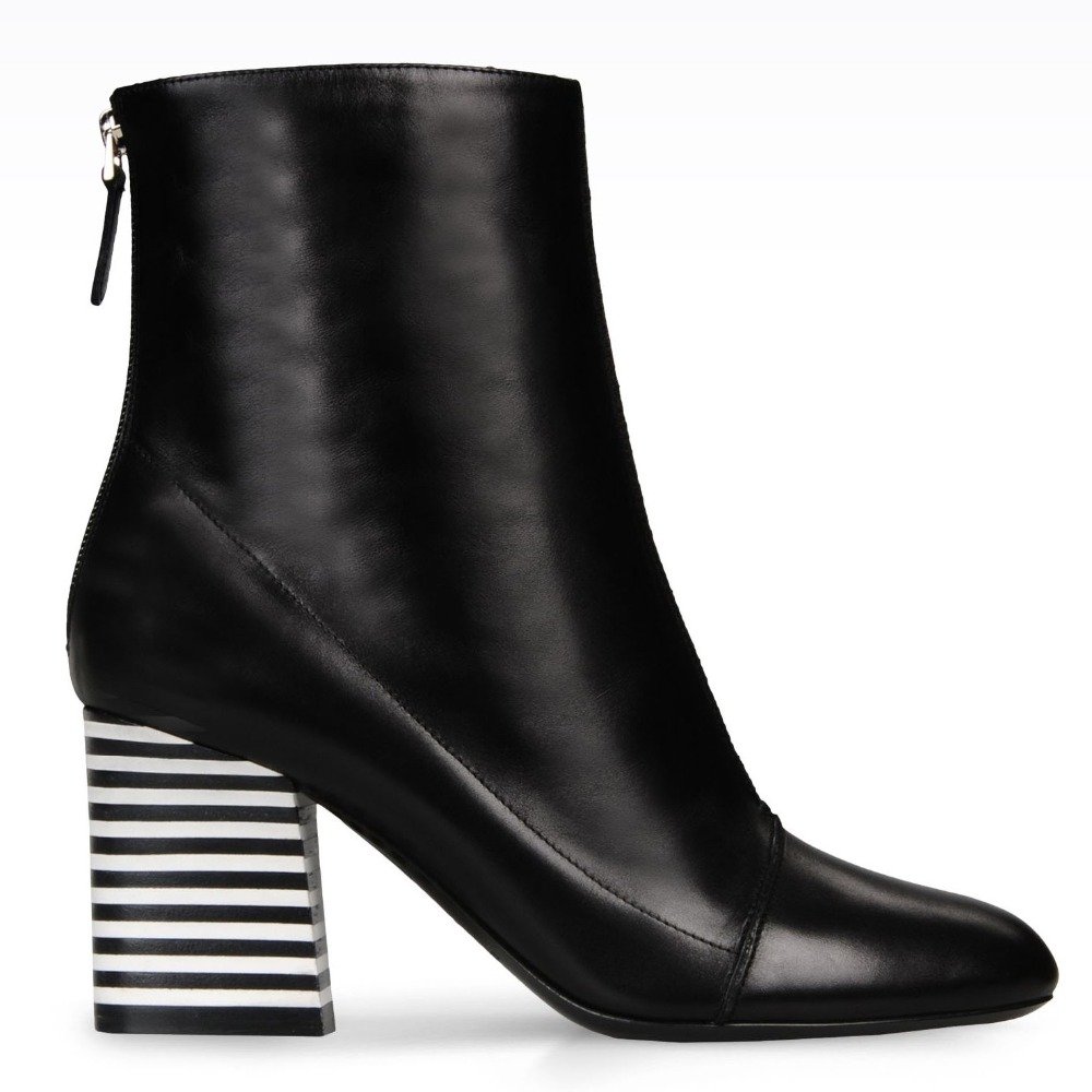 New designs for winter fashion made genuine leather shoes women ankle boot