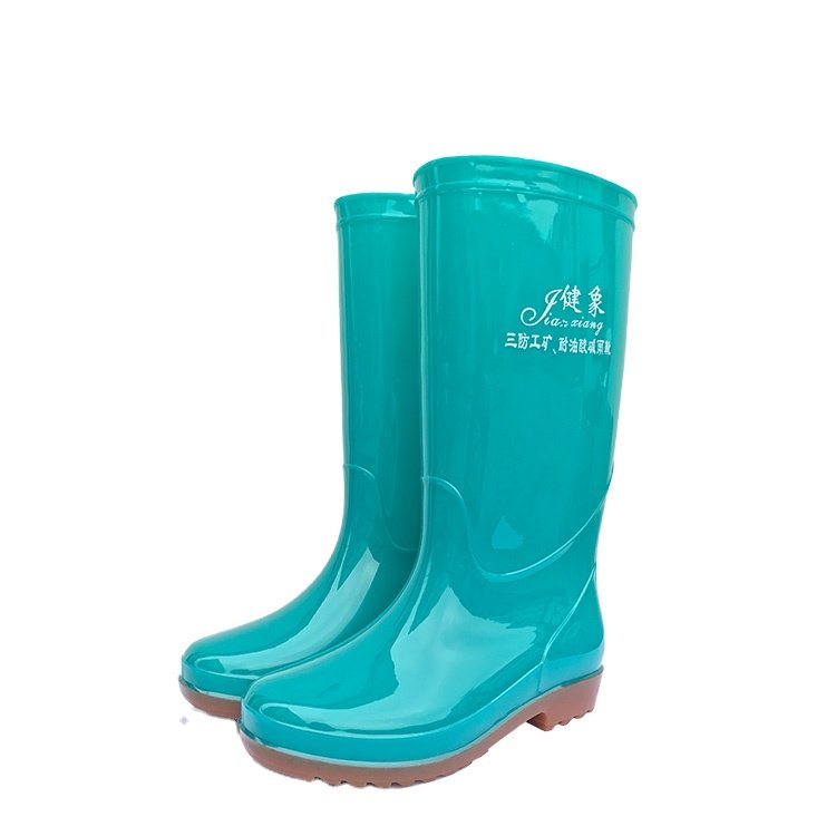 Industrial Waterproof Women Boots Pvc Farmer Green Knee High gumboots Safety Rain Boots