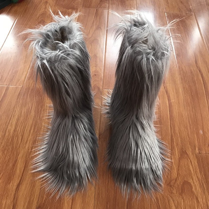 factory good quality cheap tall fur boots