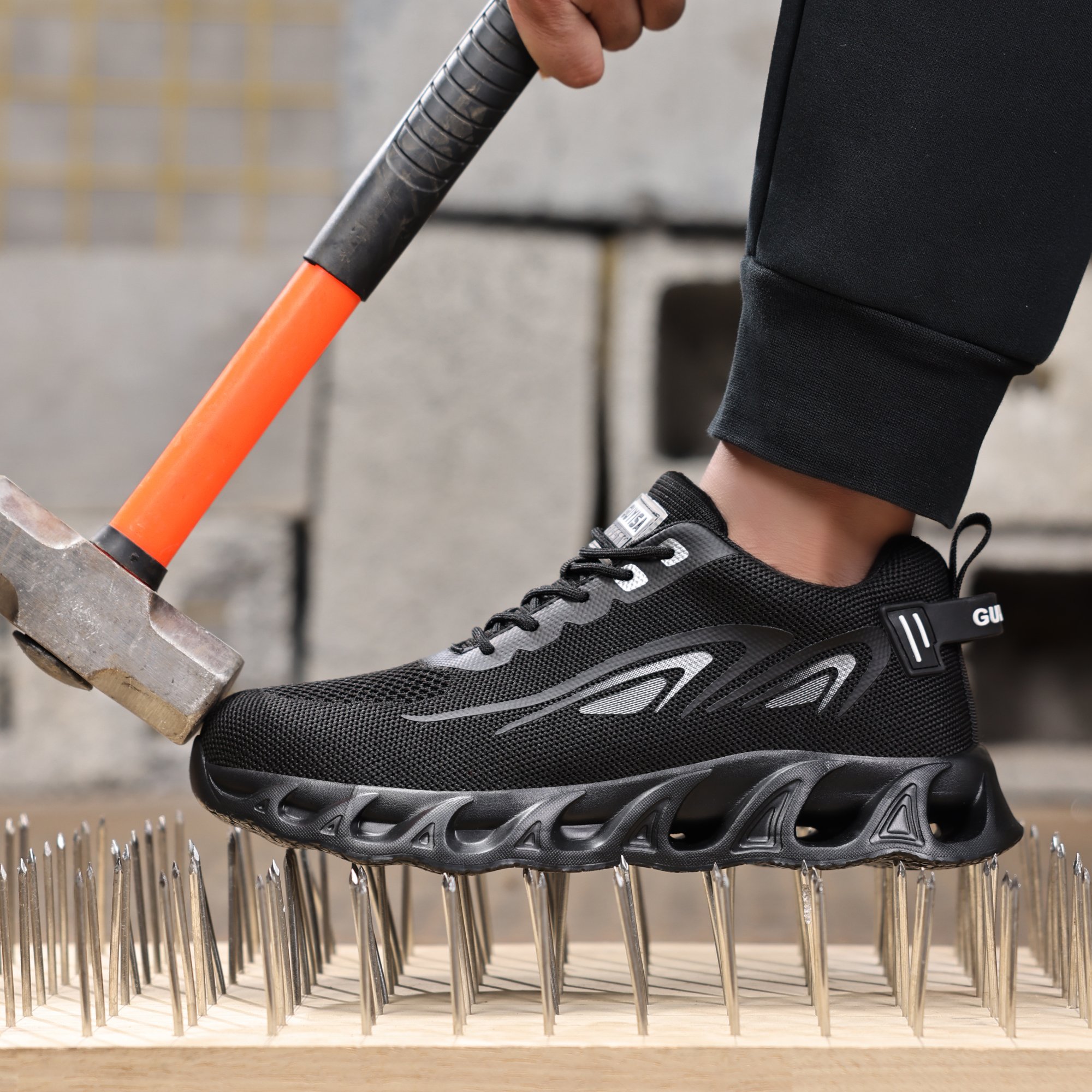 Fashion Work Boots Light Safety Shoes for Outdoor Sports for Construction with Rubber Insole for Winter Summer