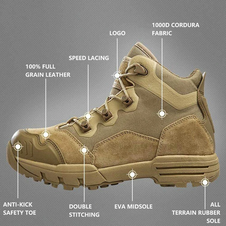 PTG Waterproof hiking shoes Men and women shoes desert combat boots shoes outdoor Climbing camping Hiking Tactical boots
