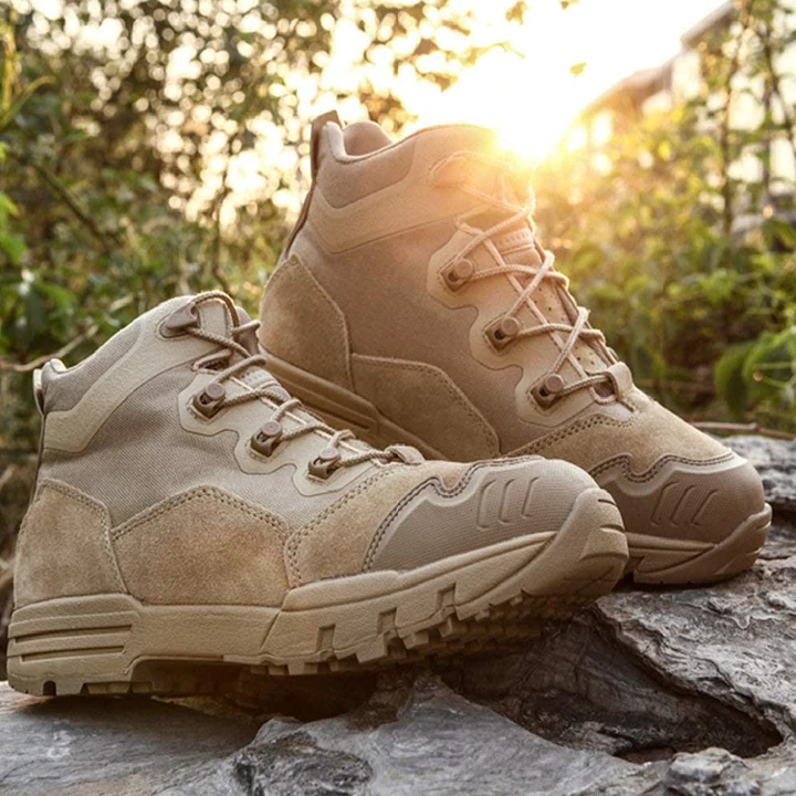 PTG Waterproof hiking shoes Men and women shoes desert combat boots shoes outdoor Climbing camping Hiking Tactical boots