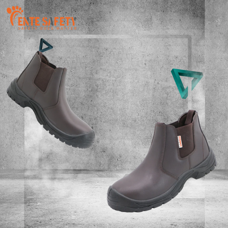 ENTE SAFETY High quality usa safety boots genuine leather upper steel toe pu sole work shoes