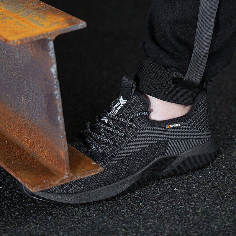 LIGHT BEARER 9009 Breathable Sport Steel Toe Men's Work Boots For Security Work Labor Protection Shoes Zapatos De Seguridad