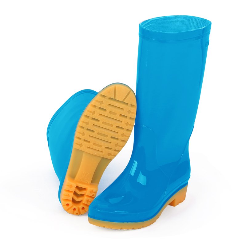 Yellow Ladies Boot Short Water with Lace Waterproof Sneaker Rain Pvc Shoes