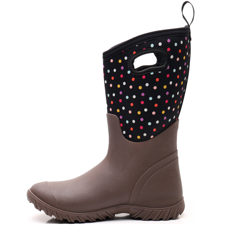 2024 Ladies Trendy Stylish Best Pattern Half Rain Boots Fishing Rubber Boots