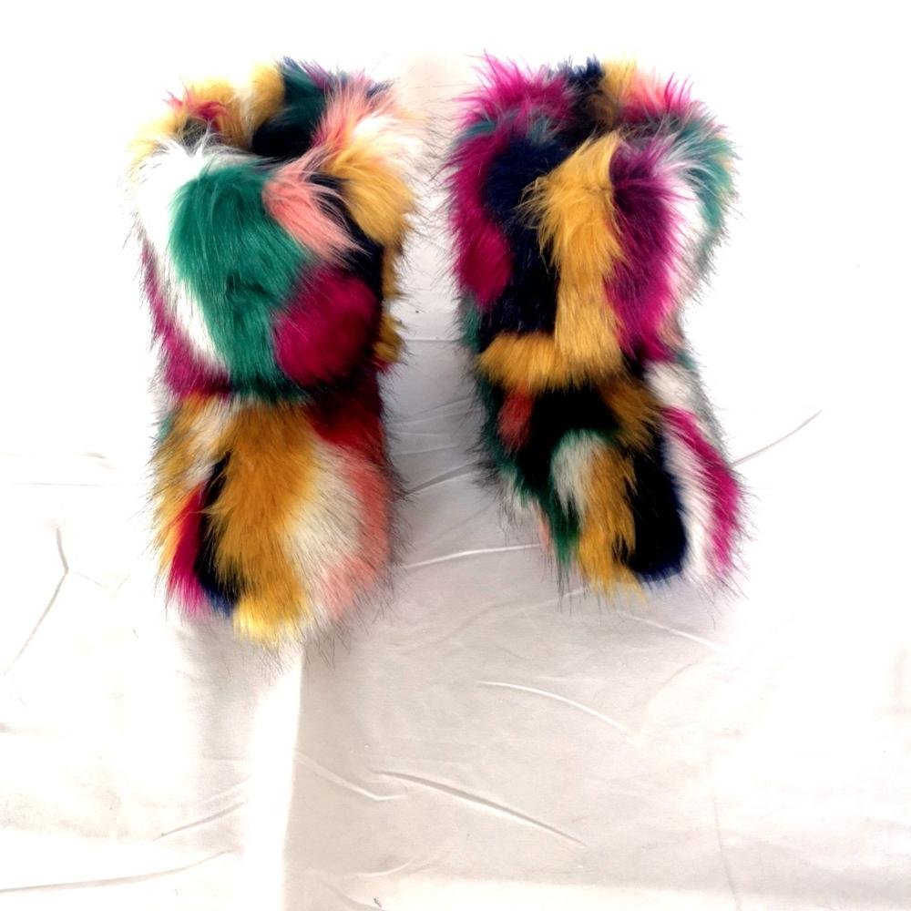wholesale new style winter fur boots kids fur snow boots