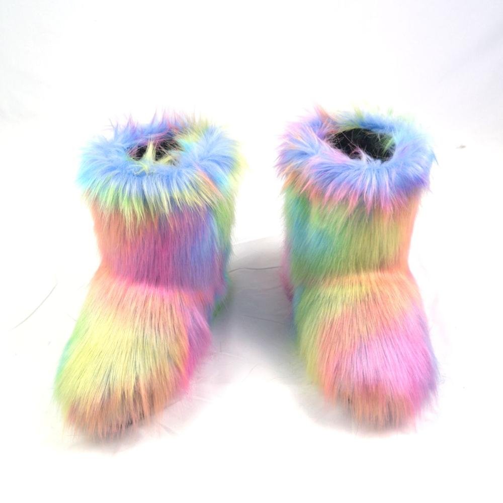 wholesale new style winter fur boots kids fur snow boots