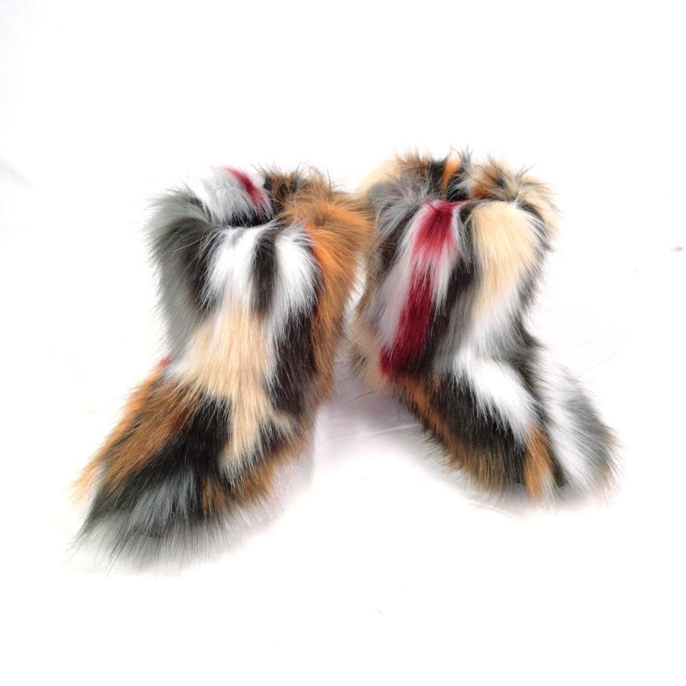 wholesale new style winter fur boots kids fur snow boots