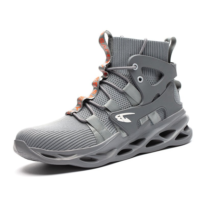 Breathable Men's Safety Working Boots Waterproof Non-slip EVA Steel toe Safety Shoes for USA shipping