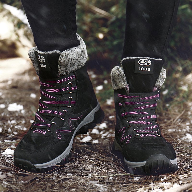 Large size lovers snow boots cotton shoes wholesale winter plush cotton shoes outdoor sports shoes