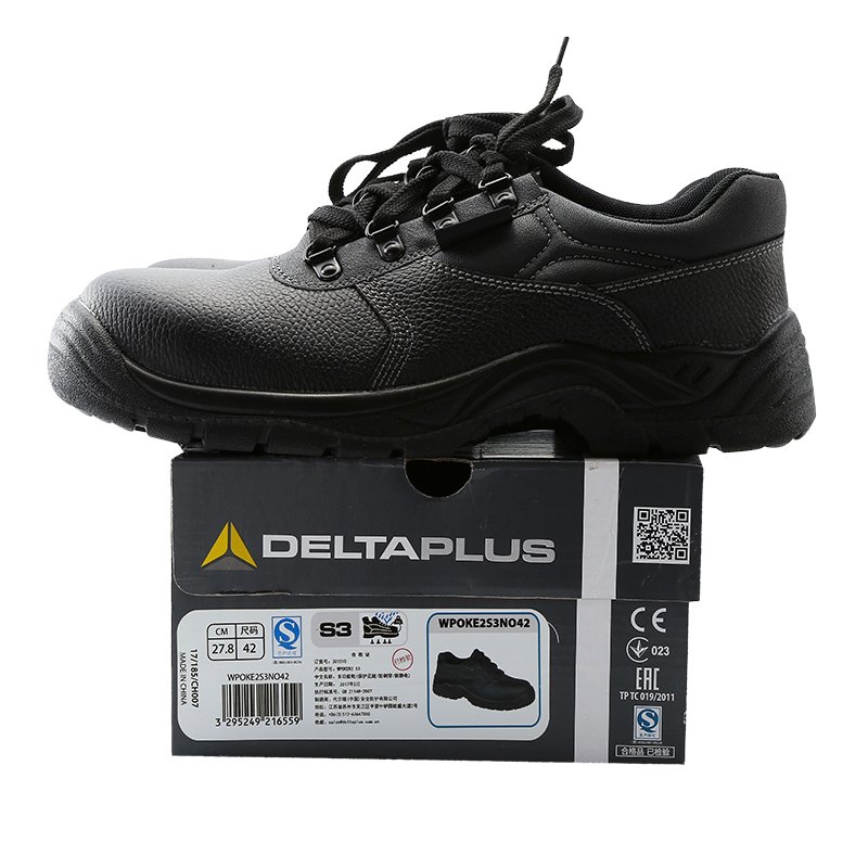 Delta Plus Men's POKER2 S3 Low Safety Shoes Steel Toe Anti-impact Safety Boots