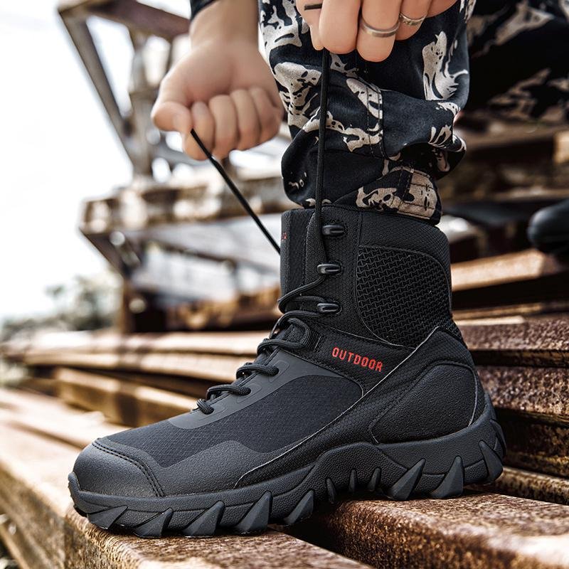 Fashion Casual Waking Sports Shoes for Men Chunky Zipper Hiking Boots Outdoor Non-slip Climbing Shoes High Quality