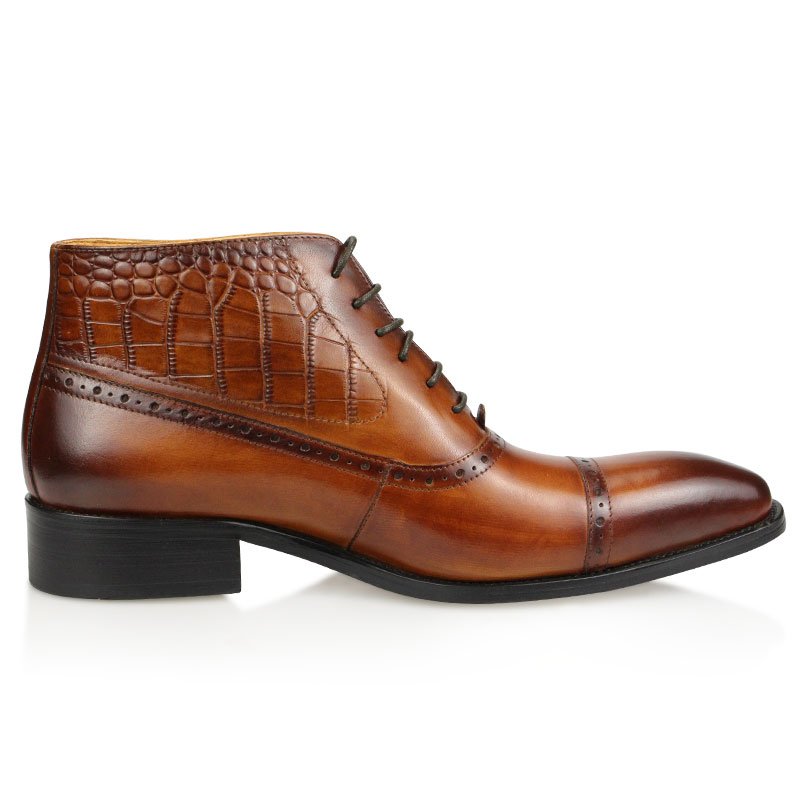 men boots shoes leather male Ankle Lace-up Mens Shoes Casual Motorcycle Boot pointed boots for men