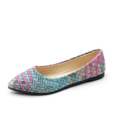 Spring new pointed flat heel shallow mouth four seasons shoes