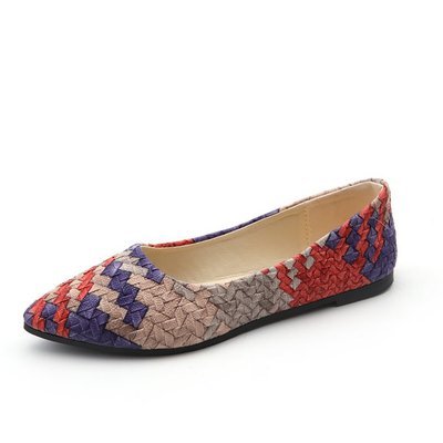 Spring new pointed flat heel shallow mouth four seasons shoes