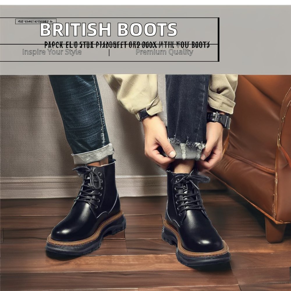 Custom Logo Men's Genuine Leather Chelsea Boots British Style Casual Martin Boots for Winter Dropshipping Ankle Boots Feature