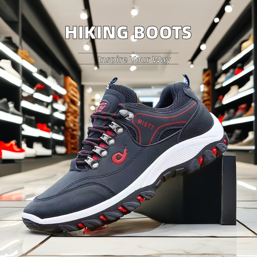 Men's Outdoor Waterproof Running Walking Jogging Sneaker Boots Breathable Mountaineering Hiking Shoes No Slip for Winter Summer