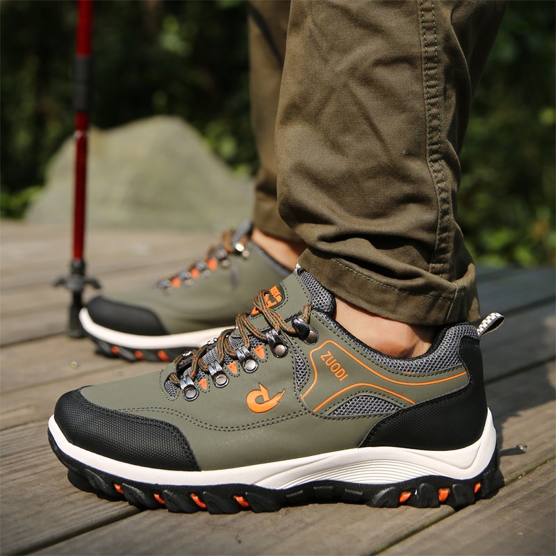 Men's Outdoor Waterproof Running Walking Jogging Sneaker Boots Breathable Mountaineering Hiking Shoes No Slip for Winter Summer