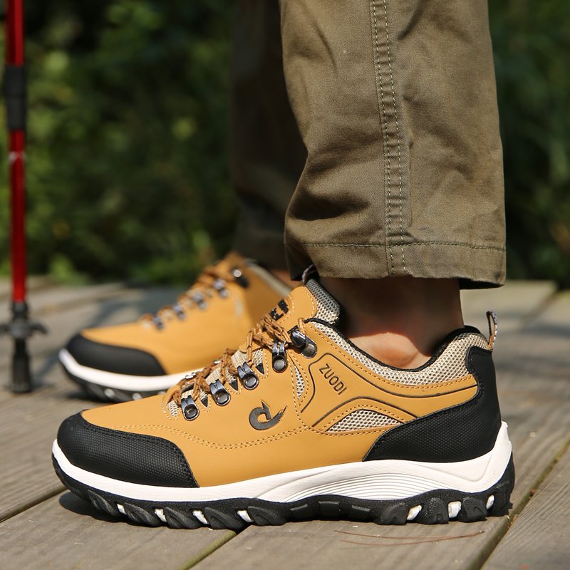 Men's Outdoor Waterproof Running Walking Jogging Sneaker Boots Breathable Mountaineering Hiking Shoes No Slip for Winter Summer