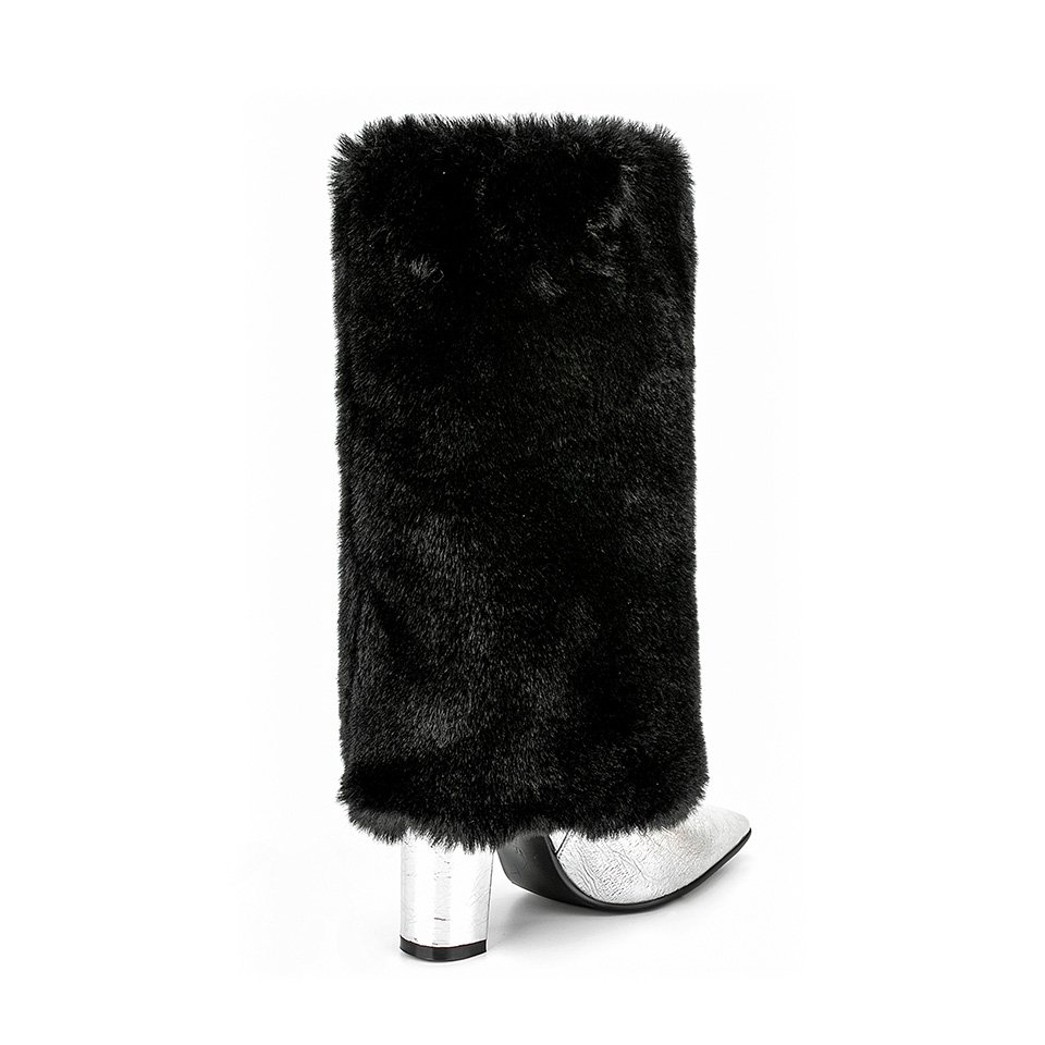 Best Selling Winter Fashion Warm Faux Fur Snow Boots Mongolian Furry Boots for Women