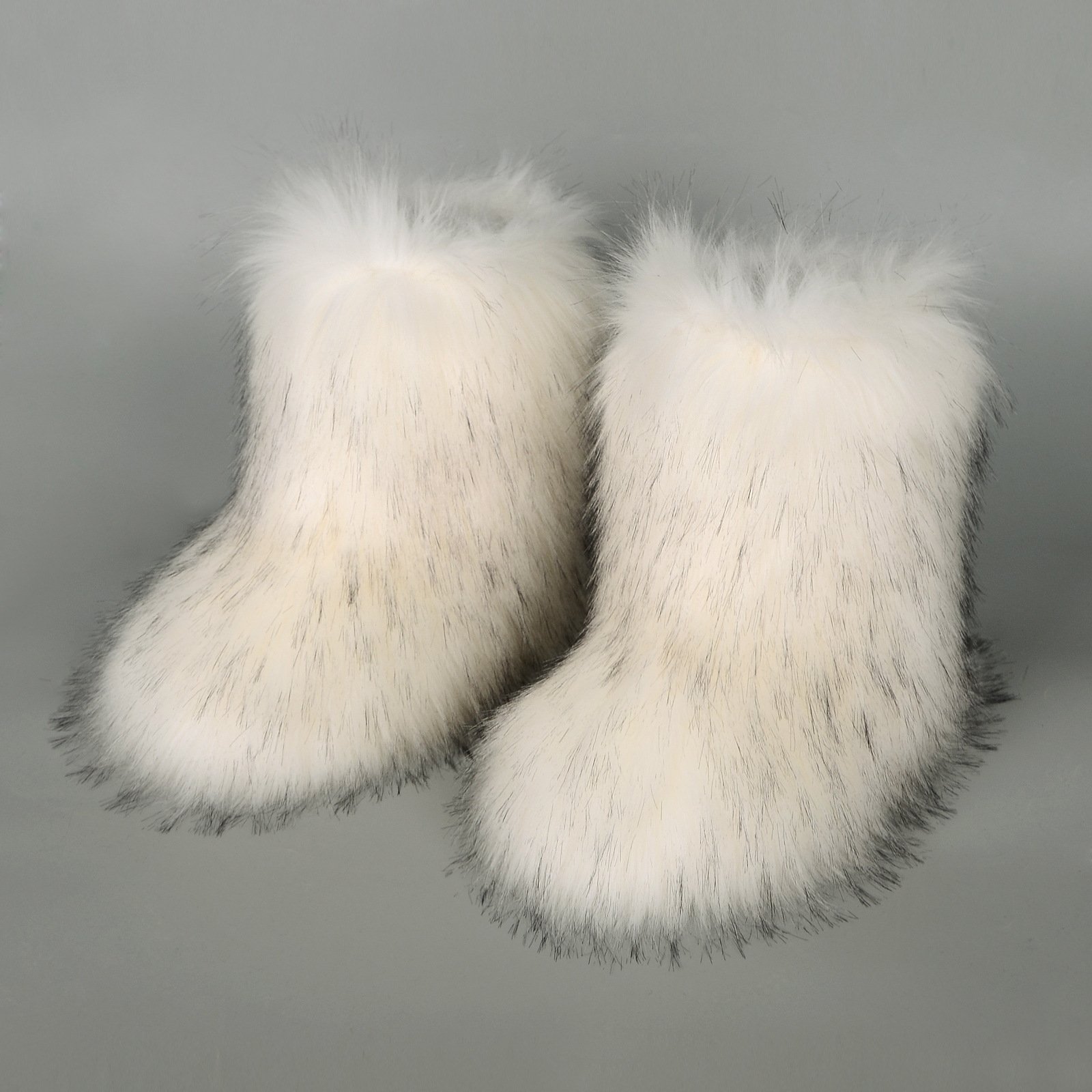 Chic Faux Fur Fluffy Snow Boots Cozy Winter Slip-Resistant for Cold Weather and Outdoor Activities