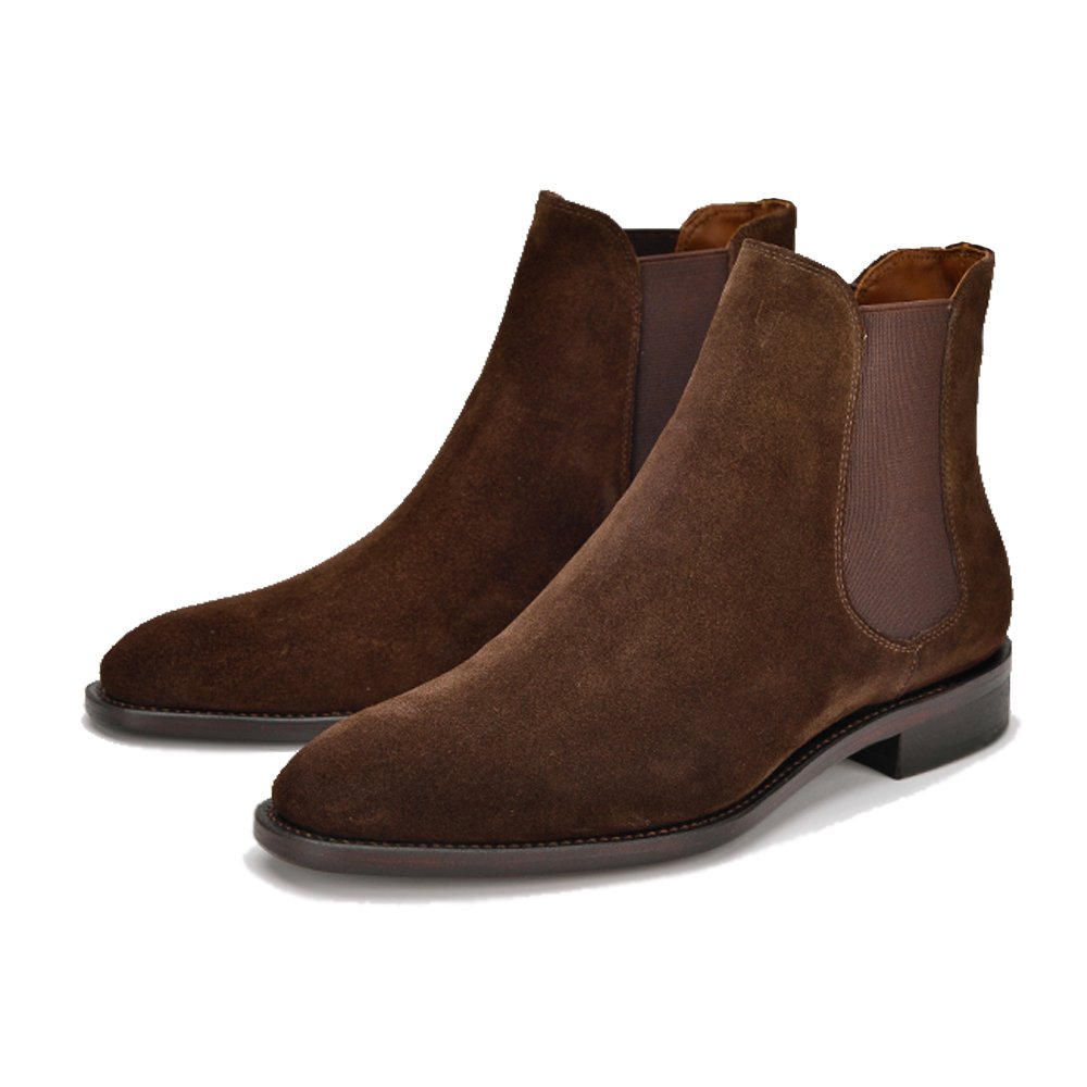 Winter Fashion trends ankle boots handmade custom suede leather Chelsea boots