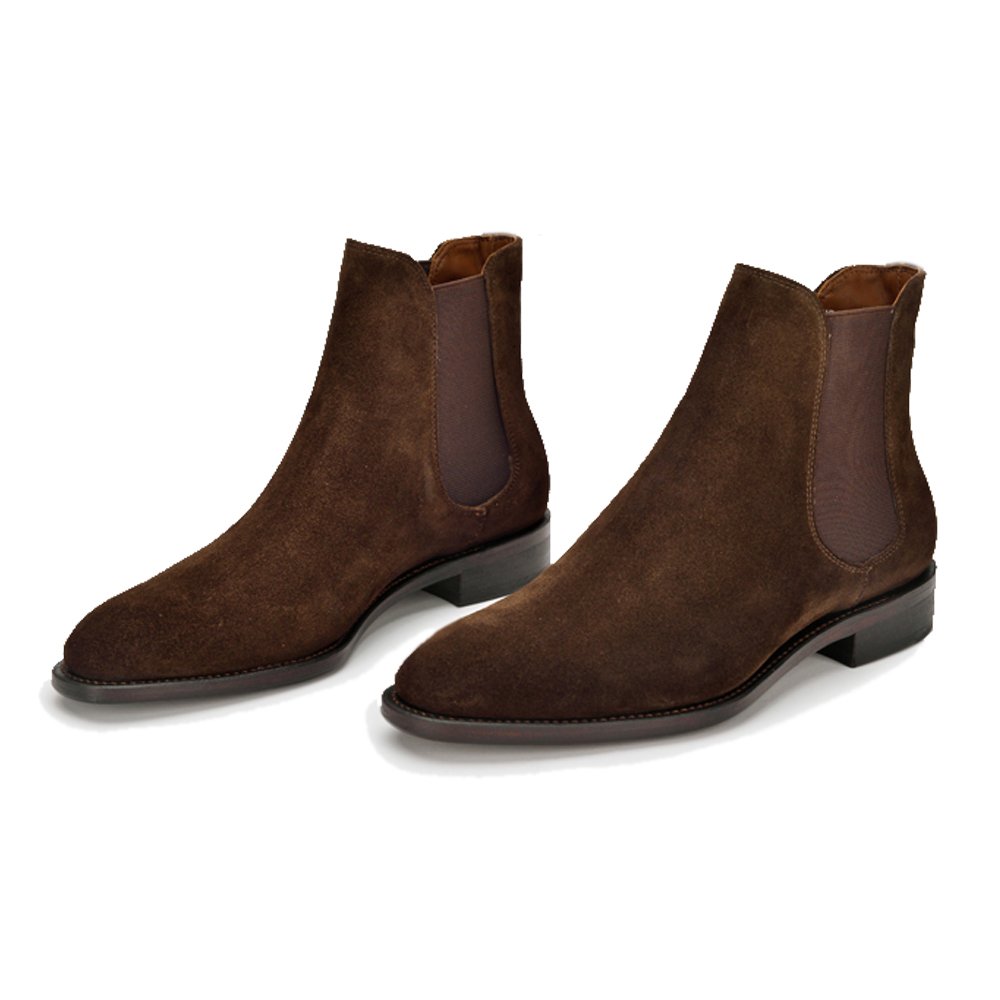 Winter Fashion trends ankle boots handmade custom suede leather Chelsea boots