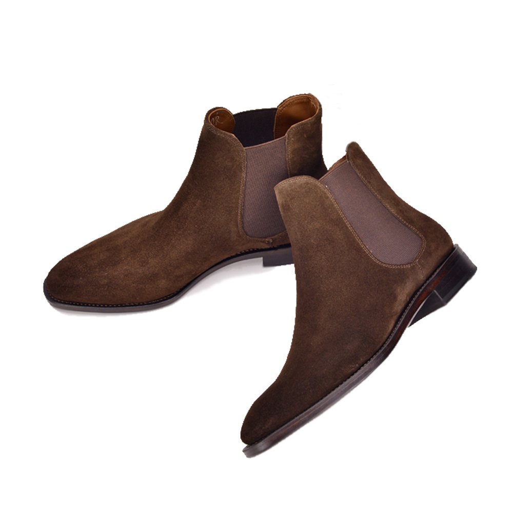 Winter Fashion trends ankle boots handmade custom suede leather Chelsea boots