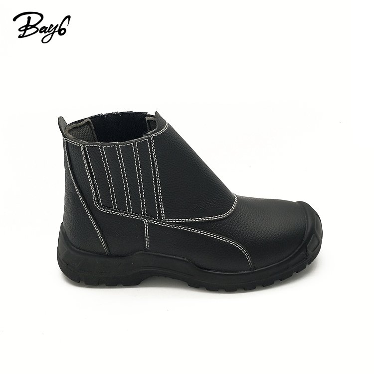 Steel Toe Split Embossed Leather Groundwork Electrician Industrial Safety Boots