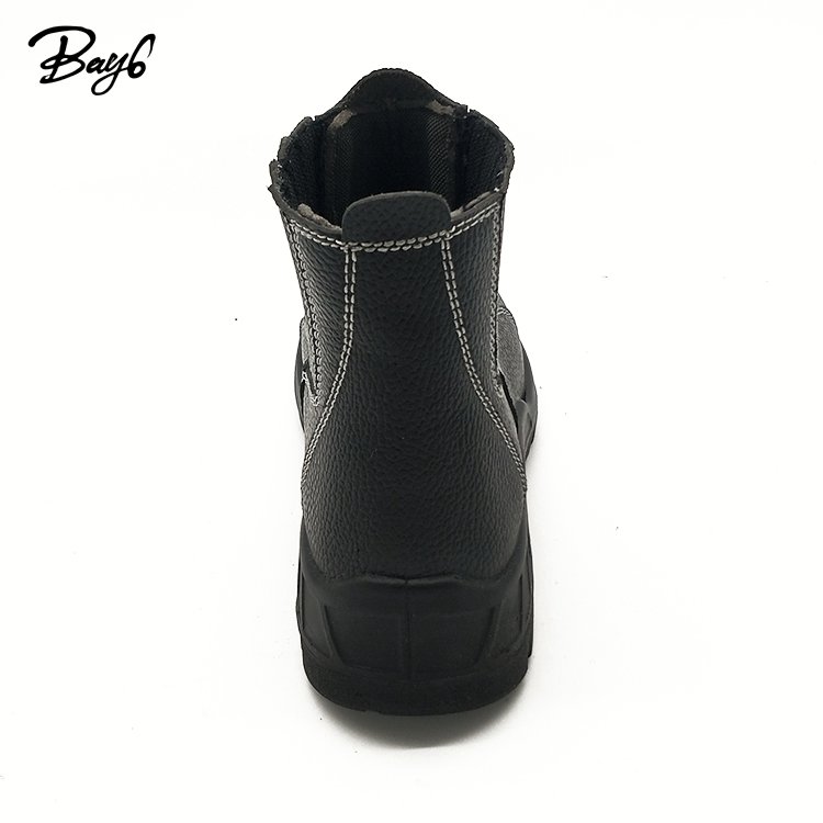 Steel Toe Split Embossed Leather Groundwork Electrician Industrial Safety Boots