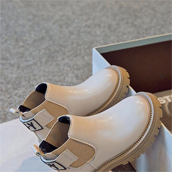 New style vintage PU boy girl lace up flat ankle chukka boots cool boots for children