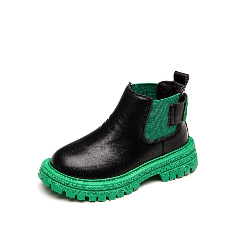 New style vintage PU boy girl lace up flat ankle chukka boots cool boots for children