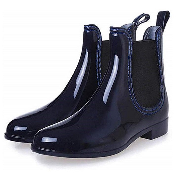 Ladies Elastic Rain Boots Non Slip Ankle Rain Shoes Women