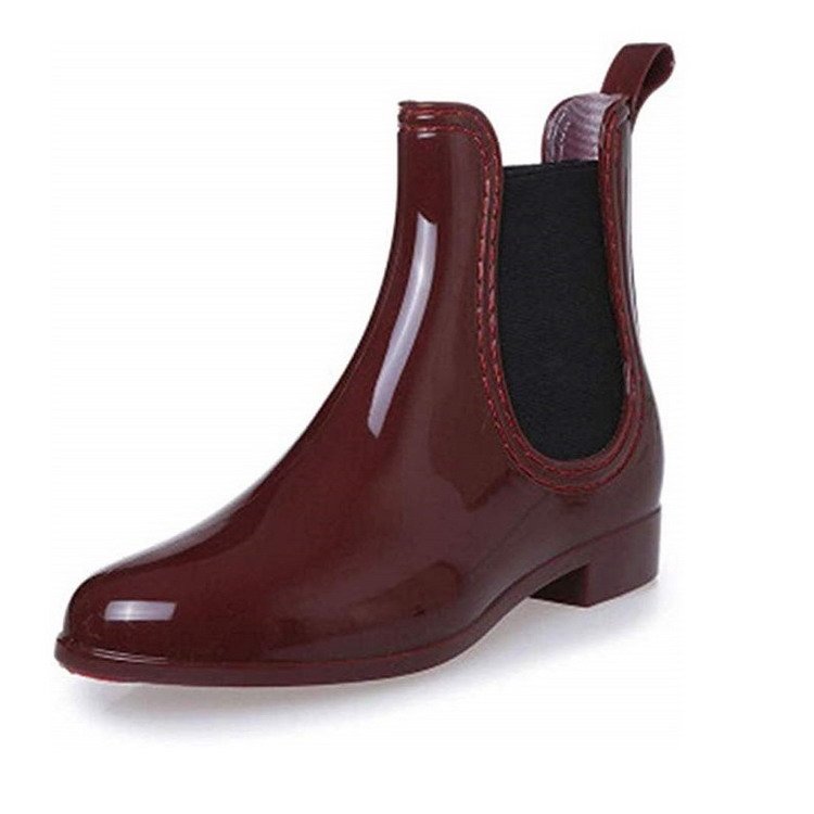 Ladies Elastic Rain Boots Non Slip Ankle Rain Shoes Women