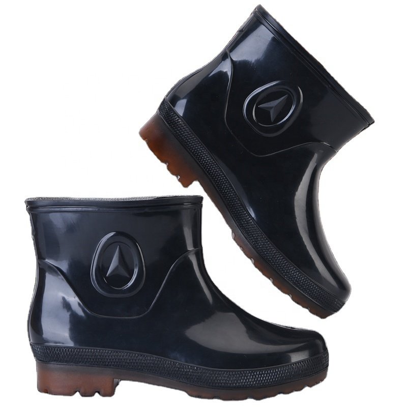 Ladies Women Wellington Gum Shiny Boots PVC Rubber Plastic Welly Half Rain Boots