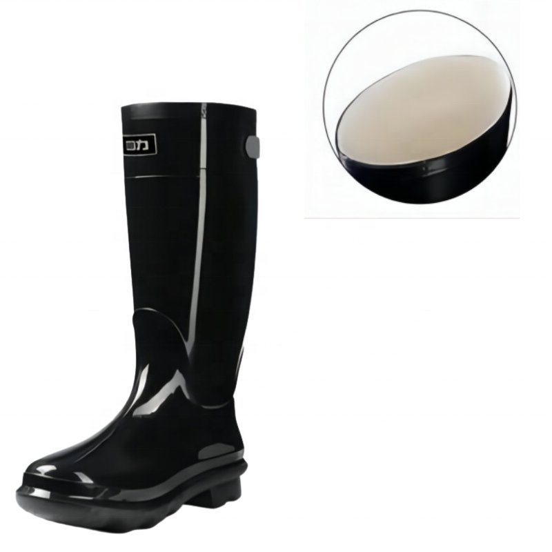 Thick White Inside Update Rain Boots With Reflective Strip