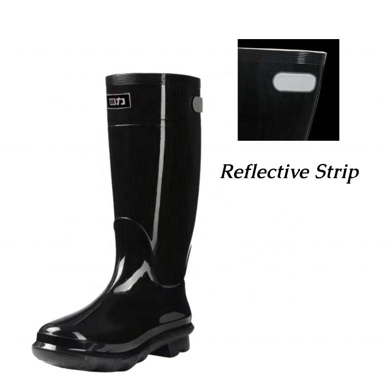 Thick White Inside Update Rain Boots With Reflective Strip