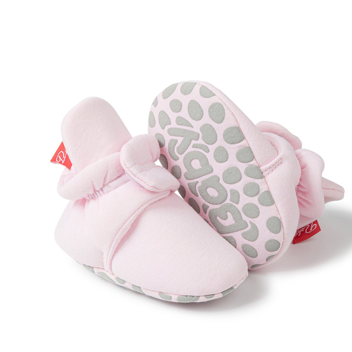 Low Moq Logo Customize Warm Cotton Fabric Stars Print 0-18 Month Baby Girl Boots Shoes Baby Booties Baby Socks Shoes