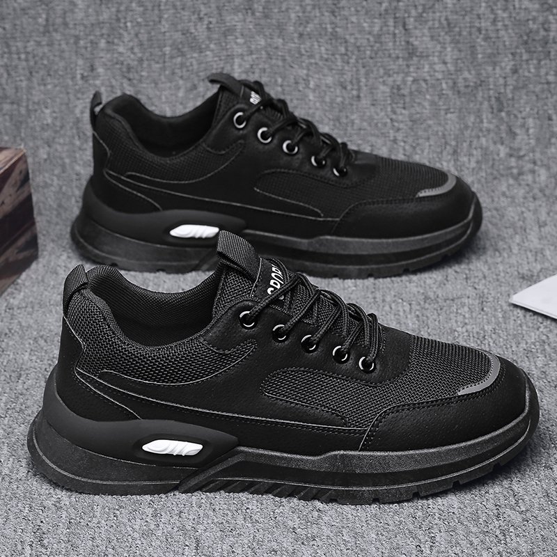2023 New British Boots Men's Lace-up PU Leather Trend High-top Casual Boots for Men Shoes