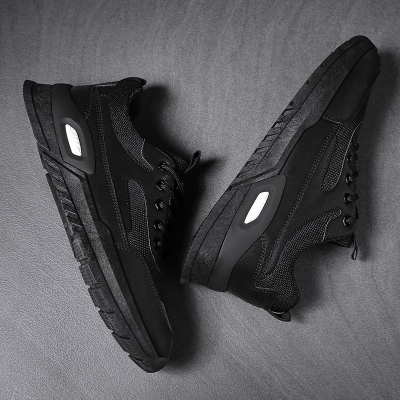 2023 New British Boots Men's Lace-up PU Leather Trend High-top Casual Boots for Men Shoes