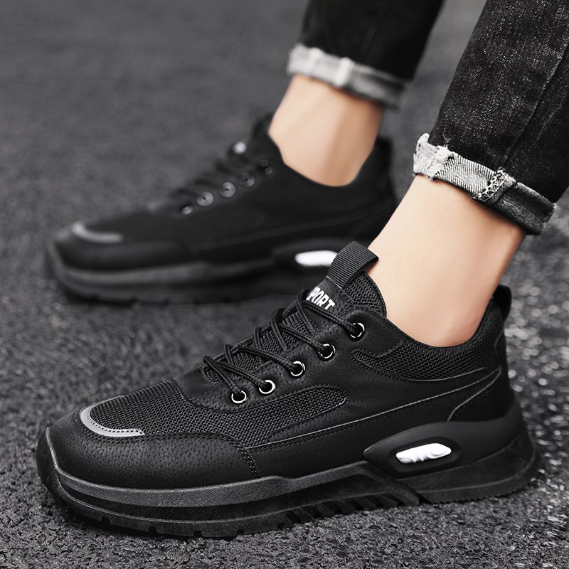 2023 New British Boots Men's Lace-up PU Leather Trend High-top Casual Boots for Men Shoes